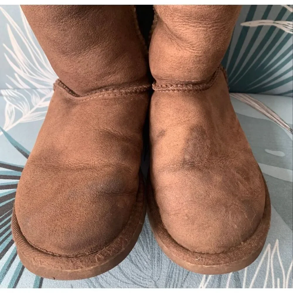 UGG Classic Tall brown Suede Shearling Sheepskin Boots womens 5